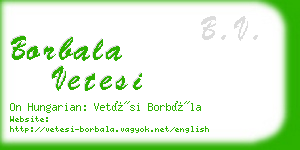 borbala vetesi business card